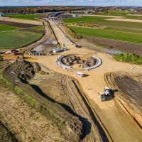 Budowa drogi S1 - Okolice Bijasowic i Zarzyny -3 listopada 2025 (zdjęcia z lotu ptaka) (3)