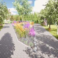 Wizualizacja nowego zielonego skweru na osiedlu Homera (2)
