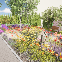 Wizualizacja nowego zielonego skweru na osiedlu Homera (4)