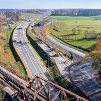 Budowa drogi S1 - Okolice Bijasowic i Zarzyny -21 listopada 2025 (zdjęcia z lotu ptaka)
