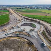 Budowa drogi S1 - Okolice Bijasowic i Zarzyny -21 listopada 2025 (zdjęcia z lotu ptaka) (7)