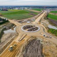 Budowa drogi S1 - Okolice Bijasowic i Zarzyny -21 listopada 2025 (zdjęcia z lotu ptaka) (4)