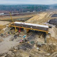 Budowa drogi S1 - Kosztowy - Bieruń - grudzień 2025 (zdjęcia z lotu ptaka) (13)