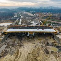 Budowa drogi S1 - Kosztowy - Bieruń - grudzień 2025 (zdjęcia z lotu ptaka) (12)