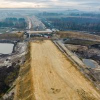 Budowa drogi S1 - Kosztowy - Bieruń - grudzień 2025 (zdjęcia z lotu ptaka) (8)