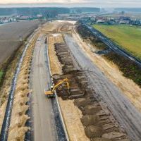 Budowa drogi S1 - Kosztowy - Bieruń - grudzień 2025 (zdjęcia z lotu ptaka) (19)