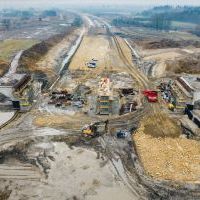 Budowa drogi S1 - Kosztowy - Bieruń - grudzień 2025 (zdjęcia z lotu ptaka) (10)