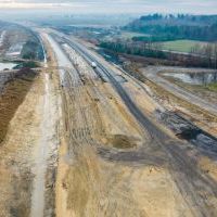 Budowa drogi S1 - Kosztowy - Bieruń - grudzień 2025 (zdjęcia z lotu ptaka) (8)
