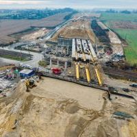 Budowa drogi S1 - Kosztowy - Bieruń - grudzień 2025 (zdjęcia z lotu ptaka) (11)