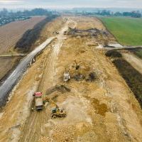 Budowa drogi S1 - Kosztowy - Bieruń - grudzień 2025 (zdjęcia z lotu ptaka) (6)