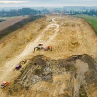 Budowa drogi S1 - Kosztowy - Bieruń - grudzień 2025 (zdjęcia z lotu ptaka) (5)