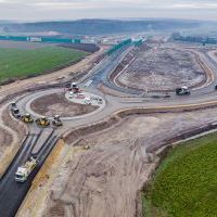 Budowa drogi S1 - Okolice Bijasowic i Zarzyny -grudzień 2025 (zdjęcia z lotu ptaka) (14)