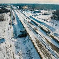 Budowa drogi S1 - Okolice Bijasowic i Zarzyny - styczeń 2026 (zdjęcia z lotu ptaka) (15)