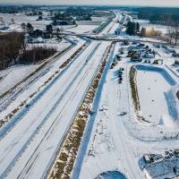 Budowa drogi S1 - Okolice Bijasowic i Zarzyny - styczeń 2026 (zdjęcia z lotu ptaka) (13)