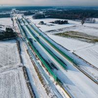 Budowa drogi S1 - Okolice Bijasowic i Zarzyny - styczeń 2026 (zdjęcia z lotu ptaka) (3)