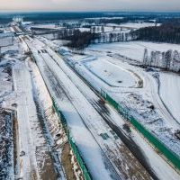 Budowa drogi S1 - Okolice Bijasowic i Zarzyny - styczeń 2026 (zdjęcia z lotu ptaka) (1)