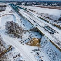 Budowa drogi S1 - Okolice Bijasowic i Zarzyny - styczeń 2026 (zdjęcia z lotu ptaka) (11)