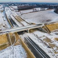Budowa drogi S1 - Okolice Bijasowic i Zarzyny - styczeń 2026 (zdjęcia z lotu ptaka) (4)