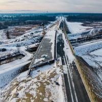 Budowa drogi S1 - Okolice Bijasowic i Zarzyny - styczeń 2026 (zdjęcia z lotu ptaka) (3)