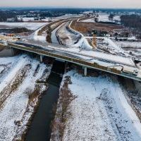 Budowa drogi S1 - Okolice Bijasowic i Zarzyny - styczeń 2026 (zdjęcia z lotu ptaka) (8)