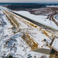 Budowa drogi S1 - Okolice Bijasowic i Zarzyny - styczeń 2026 (zdjęcia z lotu ptaka) (4)