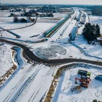 Budowa drogi S1 - Okolice Bijasowic i Zarzyny - styczeń 2026 (zdjęcia z lotu ptaka) (12)
