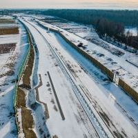 Budowa drogi S1 - Okolice Bijasowic i Zarzyny - styczeń 2026 (zdjęcia z lotu ptaka) (10)