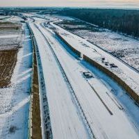 Budowa drogi S1 - Okolice Bijasowic i Zarzyny - styczeń 2026 (zdjęcia z lotu ptaka) (9)