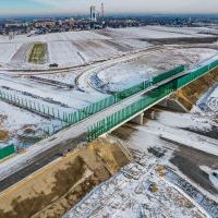 Budowa drogi S1 - Okolice Bijasowic i Zarzyny - styczeń 2026 (zdjęcia z lotu ptaka) (11)