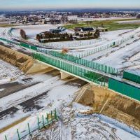 Budowa drogi S1 - Okolice Bijasowic i Zarzyny - styczeń 2026 (zdjęcia z lotu ptaka) (9)