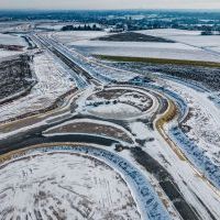 Budowa drogi S1 - Okolice Bijasowic i Zarzyny - styczeń 2026 (zdjęcia z lotu ptaka) (7)