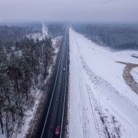 Budowa drogi S1 - Kosztowy - Bieruń - styczeń 2026 (zdjęcia z lotu ptaka) (6)