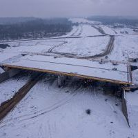 Budowa drogi S1 - Kosztowy - Bieruń - styczeń 2026 (zdjęcia z lotu ptaka) (2)