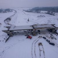 Budowa drogi S1 - Kosztowy - Bieruń - styczeń 2026 (zdjęcia z lotu ptaka) (10)