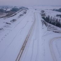 Budowa drogi S1 - Kosztowy - Bieruń - styczeń 2026 (zdjęcia z lotu ptaka) (9)