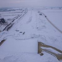 Budowa drogi S1 - Kosztowy - Bieruń - styczeń 2026 (zdjęcia z lotu ptaka) (6)