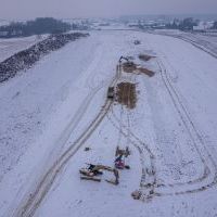 Budowa drogi S1 - Kosztowy - Bieruń - styczeń 2026 (zdjęcia z lotu ptaka) (3)