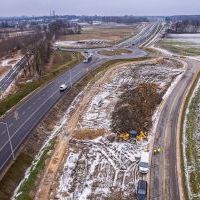 Budowa drogi S1 - Okolice Bijasowic i Zarzyny (z lotu ptaka) - 30 stycznia 2026 (2)