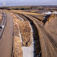 Budowa drogi S1 - Kosztowy - Bieruń - luty 2026 (zdjęcia z lotu ptaka) (6)