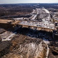 Budowa drogi S1 - Kosztowy - Bieruń - luty 2026 (zdjęcia z lotu ptaka) (4)
