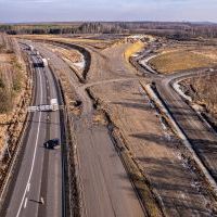 Budowa drogi S1 - Kosztowy - Bieruń - luty 2026 (zdjęcia z lotu ptaka) (2)