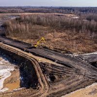 Budowa drogi S1 - Kosztowy - Bieruń - luty 2026 (zdjęcia z lotu ptaka) (1)