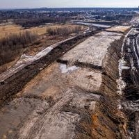 Budowa drogi S1 - Kosztowy - Bieruń - luty 2026 (zdjęcia z lotu ptaka) (10)