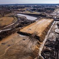 Budowa drogi S1 - Kosztowy - Bieruń - luty 2026 (zdjęcia z lotu ptaka) (9)