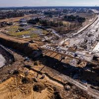 Budowa drogi S1 - Kosztowy - Bieruń - luty 2026 (zdjęcia z lotu ptaka) (8)