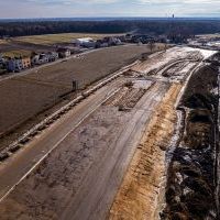 Budowa drogi S1 - Kosztowy - Bieruń - luty 2026 (zdjęcia z lotu ptaka) (4)