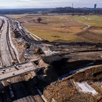 Budowa drogi S1 - Kosztowy - Bieruń - luty 2026 (zdjęcia z lotu ptaka) (1)