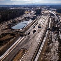 Budowa drogi S1 - Kosztowy - Bieruń - luty 2026 (zdjęcia z lotu ptaka) (11)