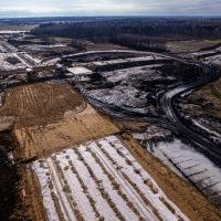 Budowa drogi S1 - Kosztowy - Bieruń - luty 2026 (zdjęcia z lotu ptaka) (8)