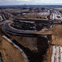 Budowa drogi S1 - Kosztowy - Bieruń - luty 2026 (zdjęcia z lotu ptaka) (7)